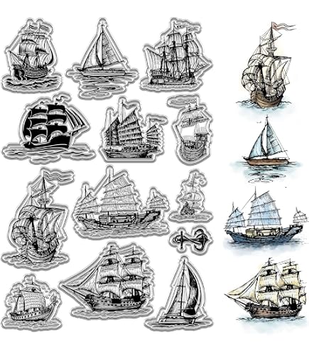 Amazon.com: Stamps by Impression Sailboat Rubber Stamp : Arts